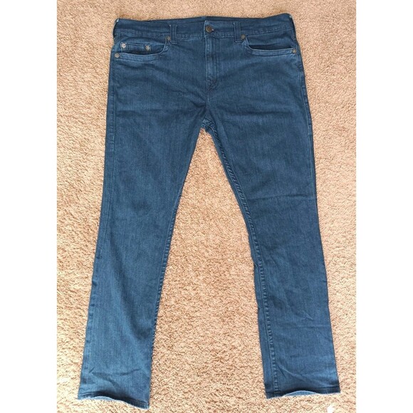 True Religion Ricky Jeans Men's 42 Blue Relaxed Straight - Picture 1 of 11